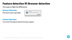 Feature detection VS browser detection