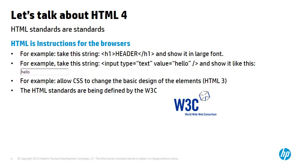 אודות תקן HTML 4
