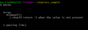 $ mocha Array #indexOf() √ should return -1 when the value is not present 1 passing (7ms)