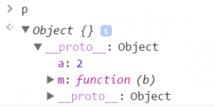 p Object {}__proto__: Objecta: 2m: (b)__proto__: Object
