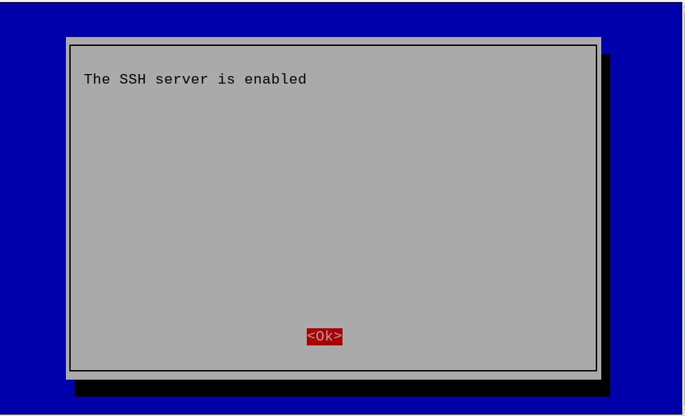 SSH Server is enabled