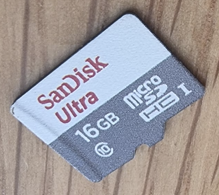 צילום של כרטיס זכרון